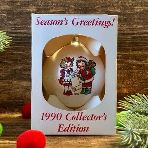 Vintage Campbell's Soup Holiday Christmas Tree Ornament Globe Campbell Kids 1990
